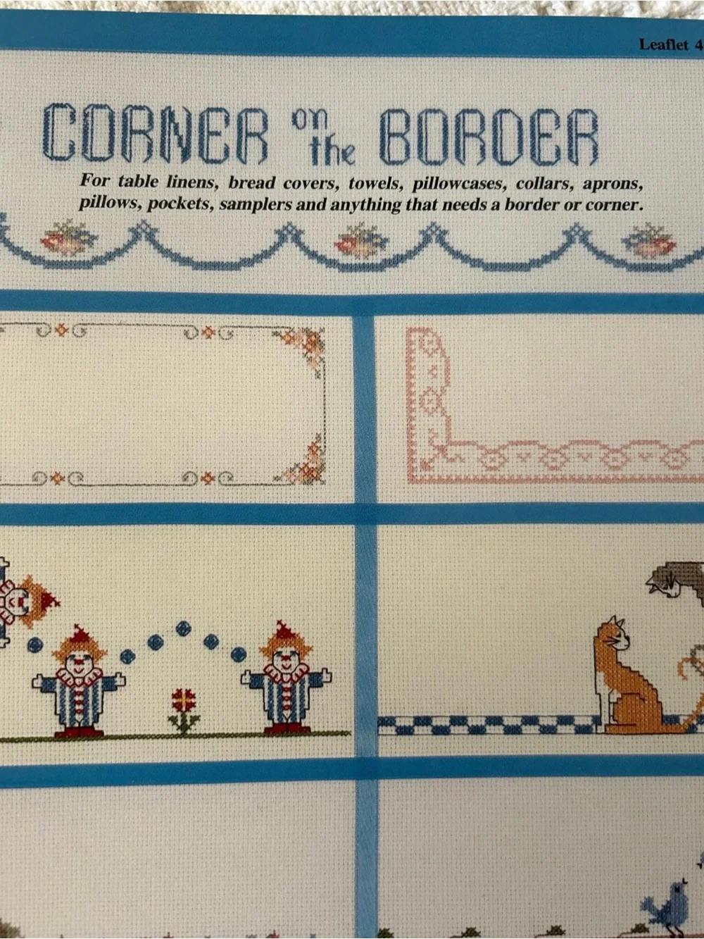 VTG Hutspot House Corner on the Border Cross Stitch Pattern Booklet Tew